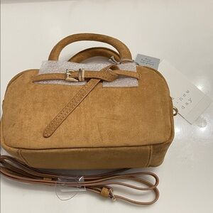 A New Day Camel Faux Suede Satchel